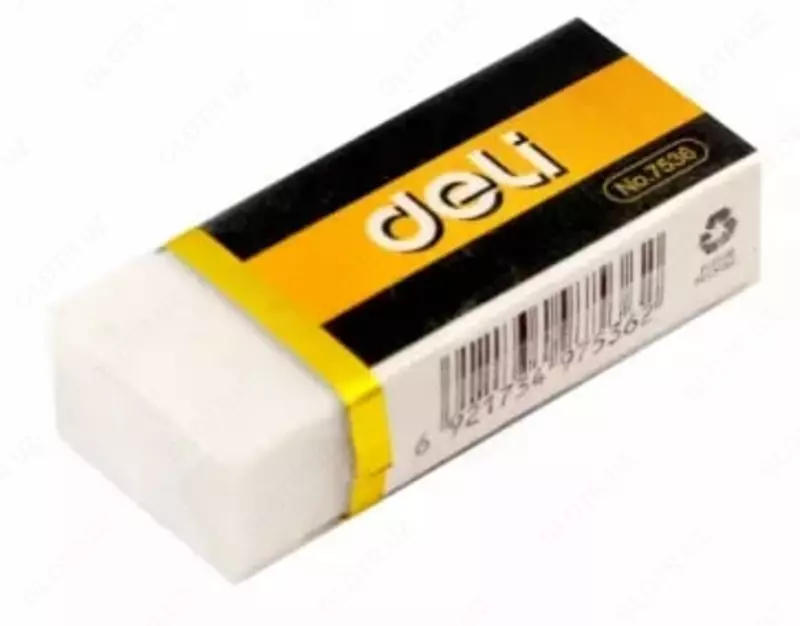 Tuzatish o'chirgichi DELI "Kauchuk" (Art. - 7536) Oq