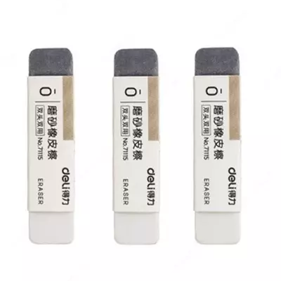 Tuzatish oʻchirgichi “DELI” 2si 1da (Ref. - 71115) Oq/Kulrang