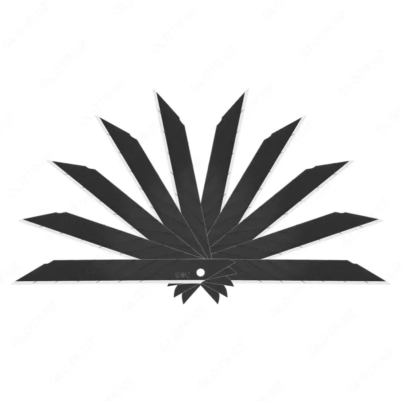 Лезвие для канцелярского ножа "Deli" 9 мм, 10 шт. (Арт. - 78003) Черное