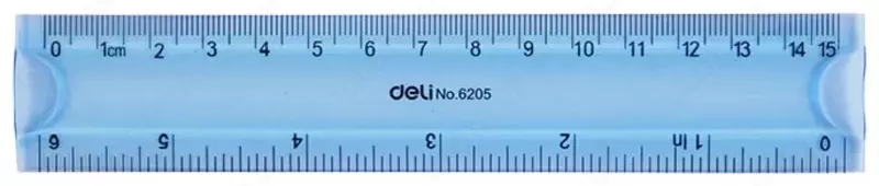 Пластиковая мягкая линейка "Deli" 15 см (Арт. - 6205) Ассортимент