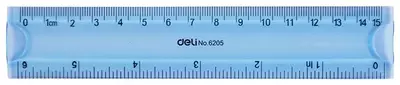 Пластиковая мягкая линейка "Deli" 15 см (Арт. - 6205) Ассортимент - 3 500 сум / шт.