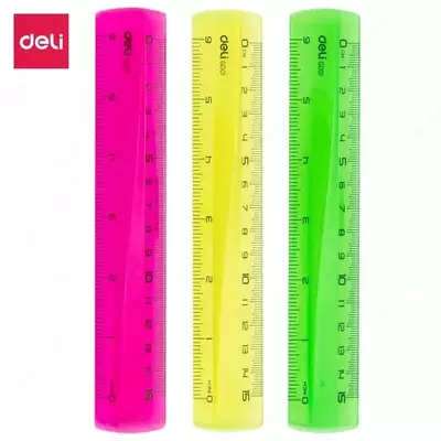 Пластиковая линейка Deli "Pioneer" 15 см (Арт. - 00102-EG) Ассортимент