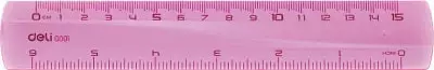 Пластиковая линейка Deli "Pioneer" 15 см (Арт. - 00102-EG) Ассортимент