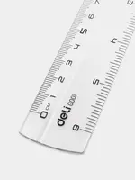 Пластиковая линейка Deli "Pioneer" 15 см (Арт. - 00112-EG) Прозрачная - 2 100 сум