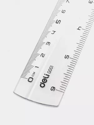 Пластиковая линейка Deli "Pioneer" 15 см (Арт. - 00112-EG) Прозрачная