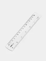 2 100 сум Пластиковая линейка Deli "Pioneer" 15 см (Арт. - 00112-EG) Прозрачная