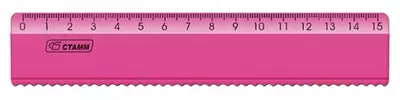 Пластиковая линейка "Стамм" Neon 15 см (Арт. - ЛН170) Ассортимент