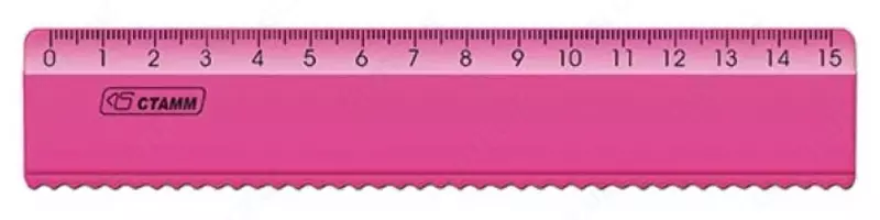 Пластиковая линейка "Стамм" Neon 15 см (Арт. - ЛН170) Ассортимент