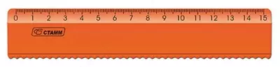 Пластиковая линейка "Стамм" Neon 15 см (Арт. - ЛН170) Ассортимент
