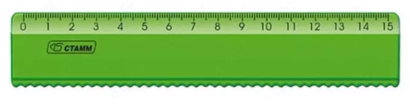 Пластиковая линейка "Стамм" Neon 15 см (Арт. - ЛН170) Ассортимент