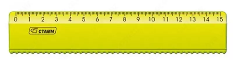 Пластиковая линейка "Стамм" Neon 15 см (Арт. - ЛН170) Ассортимент
