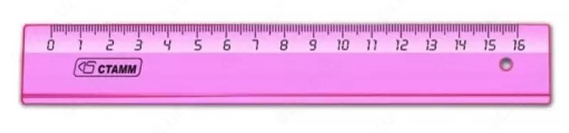 Пластиковая линейка Стамм "Neon" 16 см (Арт. - ЛН01) Ассортимент
