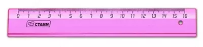 Пластиковая линейка Стамм "Neon" 16 см (Арт. - ЛН01) Ассортимент