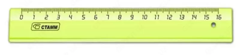 Пластиковая линейка Стамм "Neon" 16 см (Арт. - ЛН01) Ассортимент