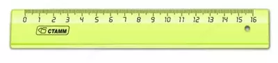 Пластиковая линейка Стамм "Neon" 16 см (Арт. - ЛН01) Ассортимент