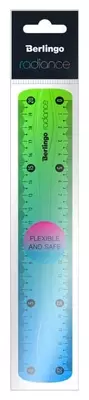 Пластиковая мягкая линейка Berlingo "Radiance" 20 см (Арт. - PR_10120) Голубой/зеленый градиент