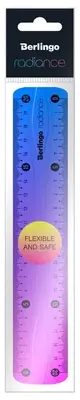 Пластиковая мягкая линейка Berlingo "Radiance" 20 см (Арт. - PR_10220) Розовый/голубой градиент