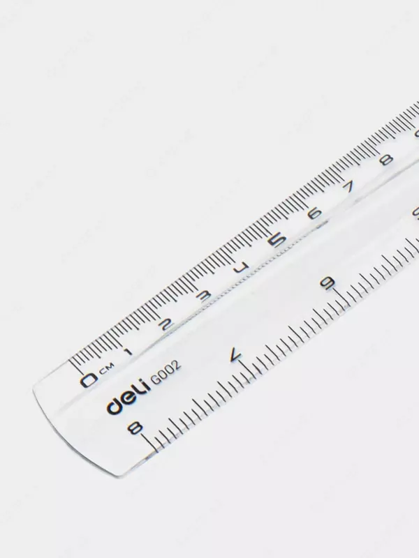 Пластиковая линейка "Deli" 20 см (Арт. - 00212-EG) Прозрачная