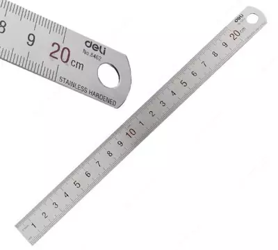 Металлическая линейка "Deli" 20 см (Арт. - 8462)