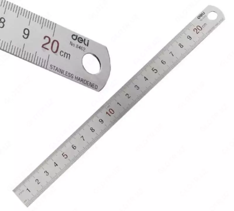 Металлическая линейка "Deli" 20 см (Арт. - 8462)