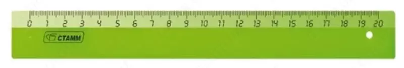 Пластиковая линейка Стамм "Neon" 20 см (Арт. - ЛН11) Ассортимент