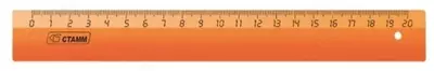 Пластиковая линейка Стамм "Neon" 20 см (Арт. - ЛН11) Ассортимент