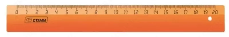 Пластиковая линейка Стамм "Neon" 20 см (Арт. - ЛН11) Ассортимент