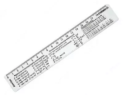 Пластиковая линейка Стамм "Алгебра" 20 см (Арт. - ЛС-03) Прозрачная