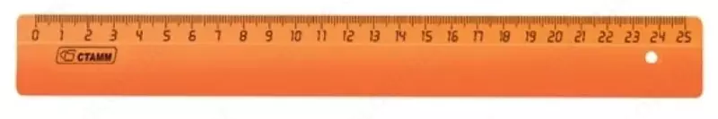 Пластиковая линейка Стамм "Neon" 25 см (Арт. - ЛН21) Ассортимент