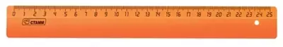 Пластиковая линейка Стамм "Neon" 25 см (Арт. - ЛН21) Ассортимент
