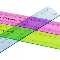Пластиковая мягкая линейка Deli "Yocoo" 30 см (Арт. - 6209) Ассортимент