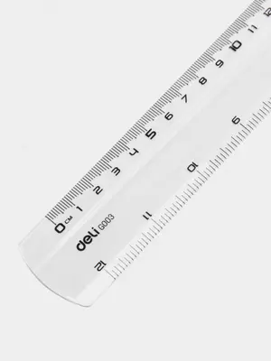 Пластиковая линейка Deli "Pioneer" 30 см (Арт. - 00312-EG) Прозрачная