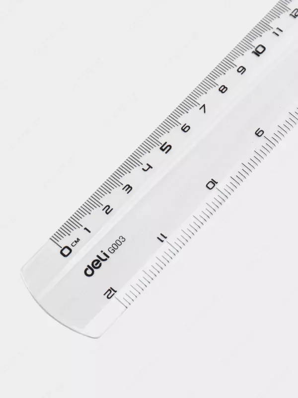 Пластиковая линейка Deli "Pioneer" 30 см (Арт. - 00312-EG) Прозрачная