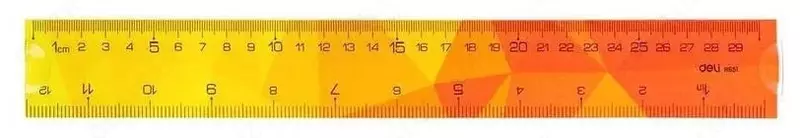 Пластиковая мягкая линейка "Deli" 30 см (Арт. - 651-H) Ассортимент