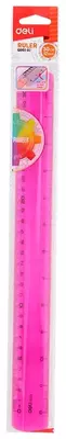 Пластиковая линейка Deli "Pioneer" 30 см (Арт. - 00302-EG) Ассортимент