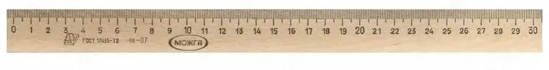 Деревянная линейка "Можга" 30 см (Арт. - С-07)