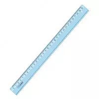 Пластиковая линейка Стамм "Crystal" 30 см (Арт. - ЛН1200) Голубая