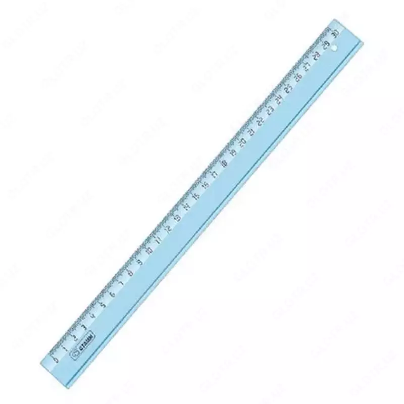 Пластиковая линейка Стамм "Crystal" 30 см (Арт. - ЛН1200) Голубая