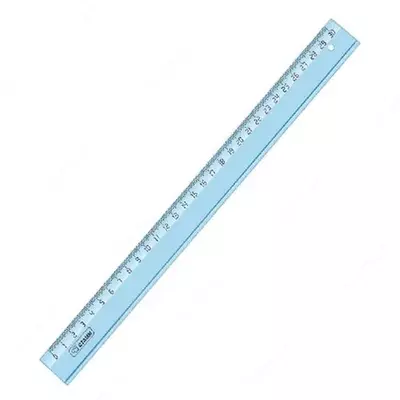 Пластиковая линейка Стамм "Crystal" 30 см (Арт. - ЛН1200) Голубая