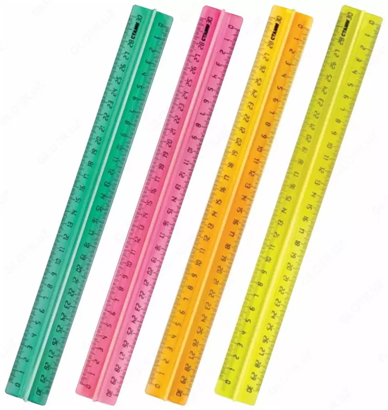 Пластиковая линейка Стамм "Neon Crystal" 30 см (Арт. - ЛН42) Ассортимент