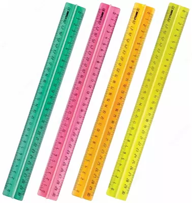 Пластиковая линейка Стамм "Neon Crystal" 30 см (Арт. - ЛН42) Ассортимент