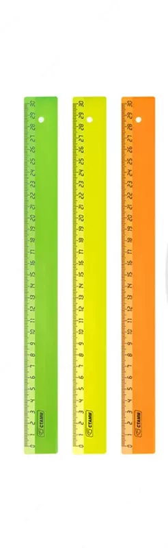 Пластиковая линейка Стамм "Neon" 30 см (Арт. - ЛН31) Ассортимент