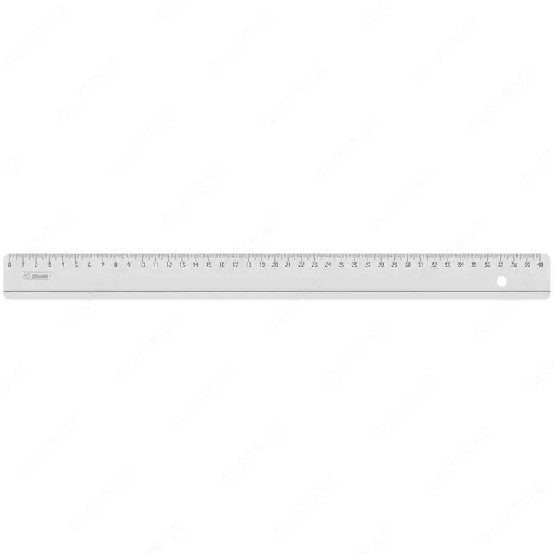 Пластиковая линейка "Стамм" 40 см (Арт. - ЛН53) Прозрачная
