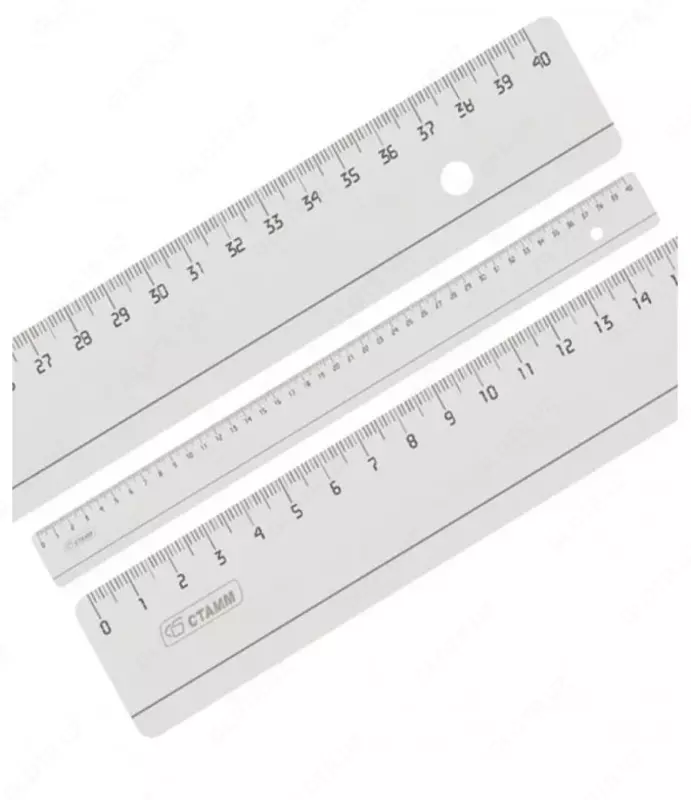 Пластиковая линейка "Стамм" 40 см (Арт. - ЛН53) Прозрачная