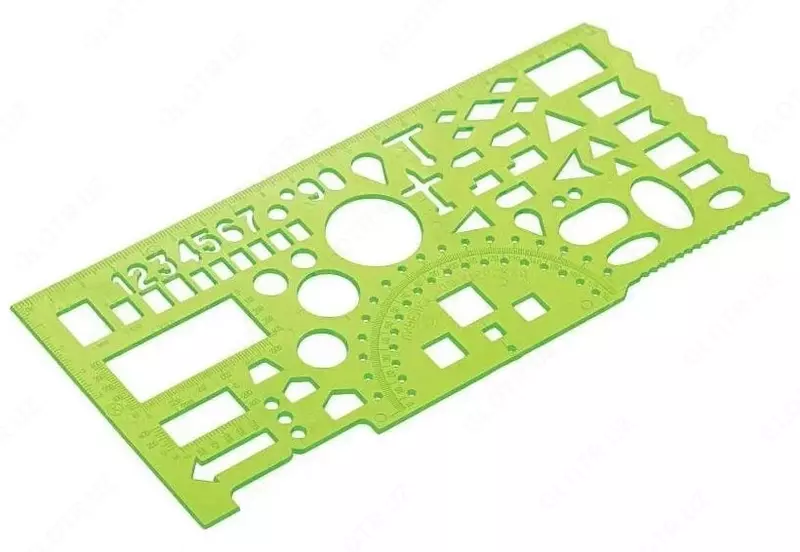 Офицерская линейка "Стамм" 20 см (Арт. - ТТ01) Зеленая