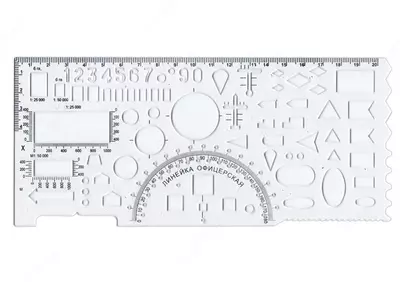Офицерская линейка "Стамм" 20 см (Арт. - ТТ03) Прозрачная