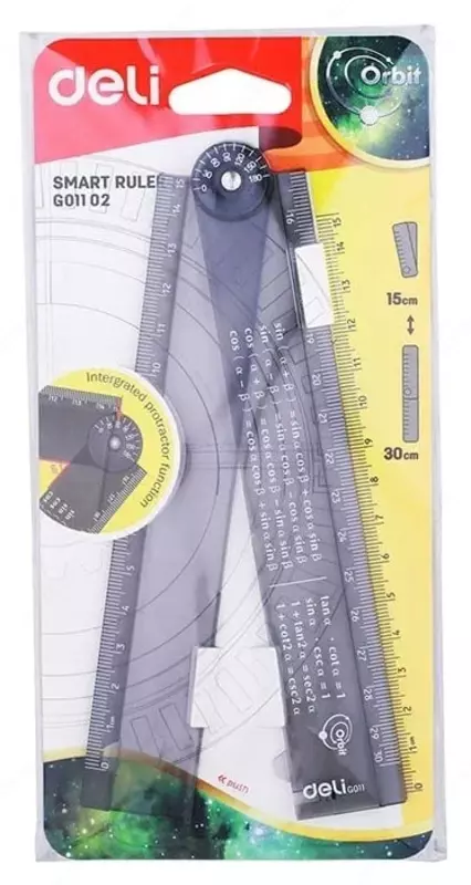 Пластиковая складная линейка "Deli" 15-30 см (Арт. - 01102-G)