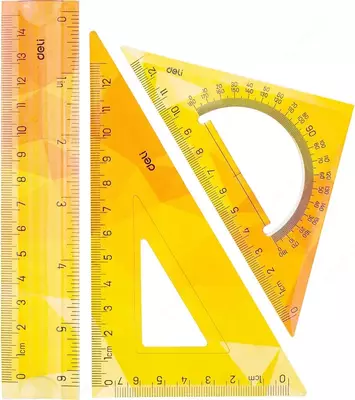 Комплект пластиковых линеек Deli "Twist Me" 15 см, 3 шт. (Арт. - 649-H) Ассортимент