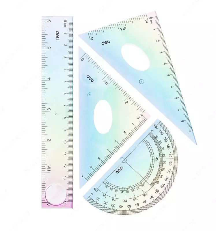 Комплект пластиковых линеек Deli "Twist Me" 4 шт. (Арт. - 652-H) Ассортимент