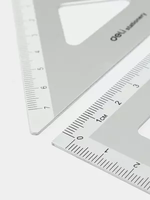 Комплект геометрических линеек "Deli" угольники 30/45° (Арт. - 6216) Серый